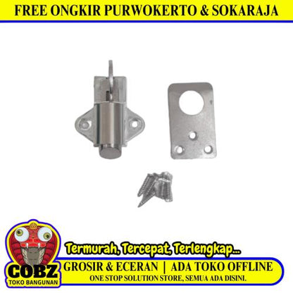 RUSH Spring Knife Grendel Kodok Pengunci Jendela Kecil Stainles Silver