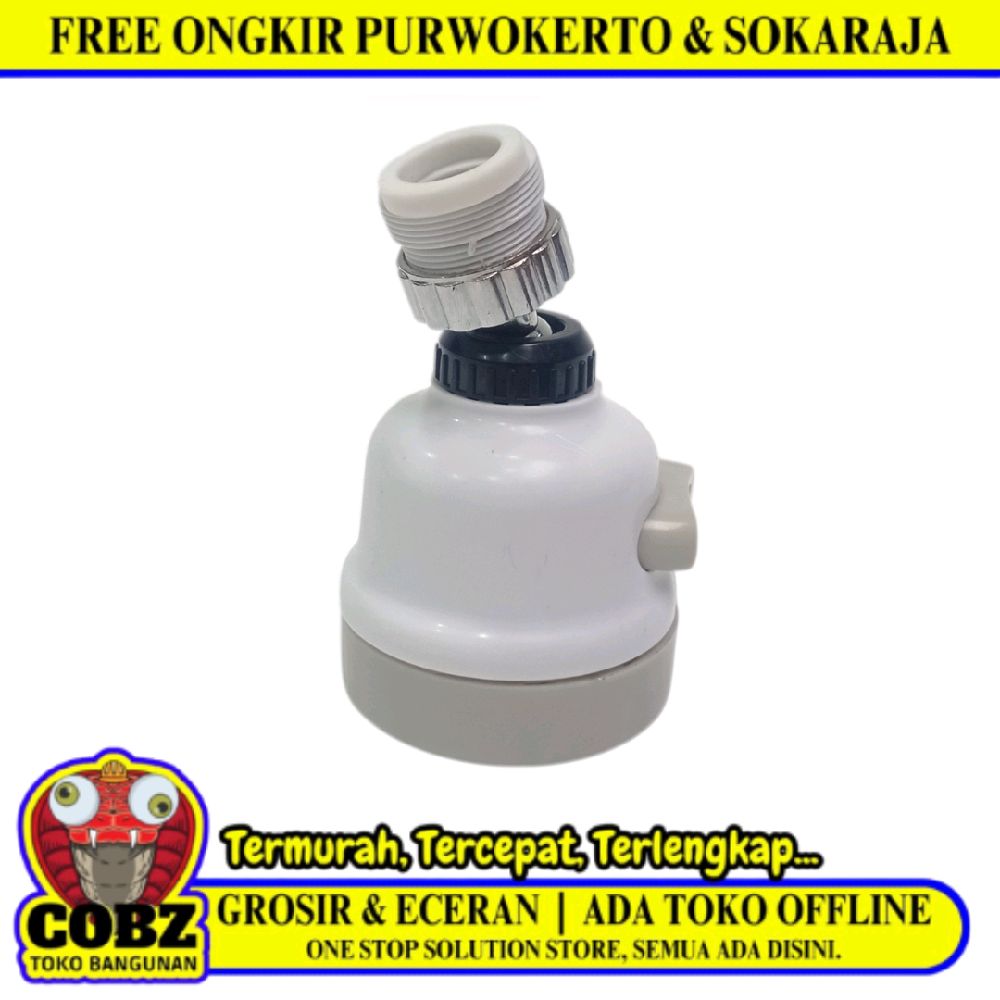 HOME NEEDS Konektor Sambungan Kran Wastafel BCP Sink 2 Mode Plastik PVC