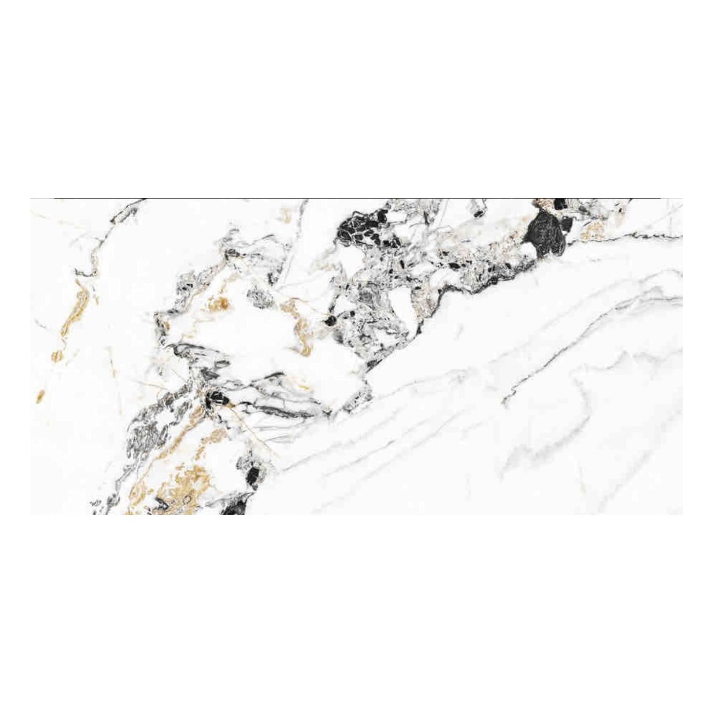 60 CM x 120 CM / SERENITY ZIMBALI GOLD Granit Dinding Kamar Mandi Glossy Dus