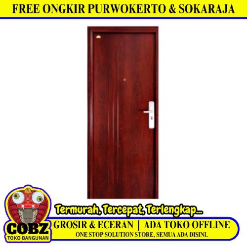 5 CM x 90 CM x 210 CM / FORTRESS FORT 90.12 SINGLE DOOR Pintu Baja Coklat Set