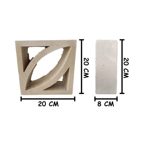 20 CM X 20 CM / NM 11 Rooster Lubang Angin Pasir Putih Jumlah Sisi Biji