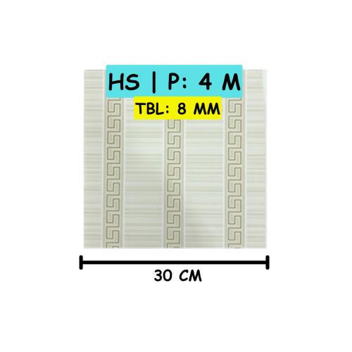 8 MM x 30 CM x 4 M / SHUNDA PLAFON K-9110 Plafon Gypsum GRC U PVC Hotstamping Lembar