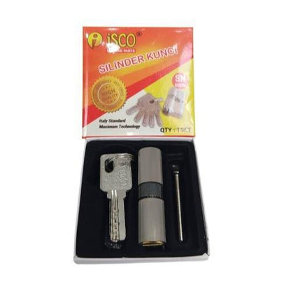 ISCO Silinder Anak Kunci Pintu Cylinder Lock Besar + 5 Kunci Set