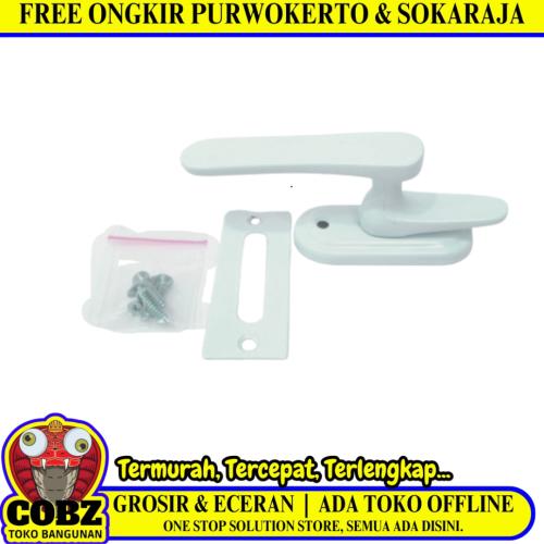 COBZ Rambuncis Handle Slot Grendel Kunci Jendela Kanan Kiri SS Putih