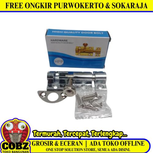 2 IN / HPP Grendel Kunci Slot Pintu Jendela Stainless