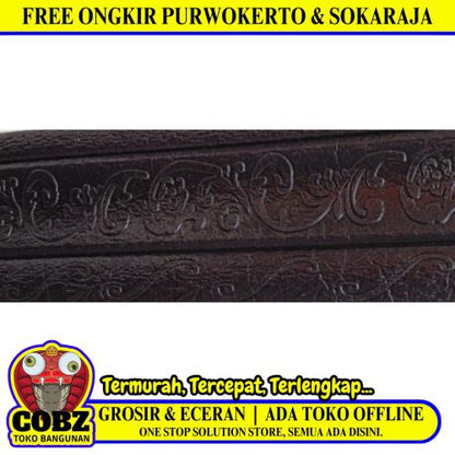 8 MM x 8 CM x 115 CM / COBZ LIST-B87H Wallpaper Foam Sticker Corak Hitam Lembar