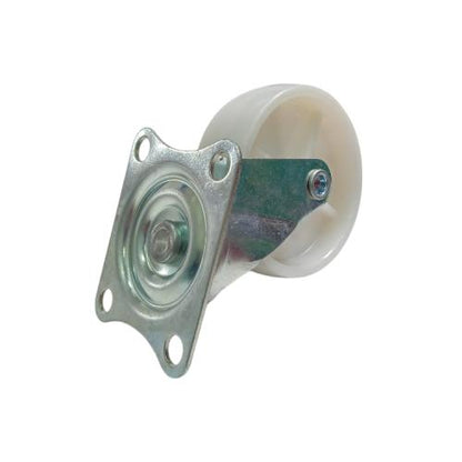 3 IN / TM Roda Hidup Trolly Non Rem Plat Nylon Putih