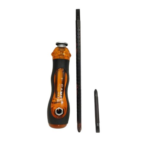 3 IN - 6 IN / CAMEL Obeng Screwdriver Two Way Bolak Balik Plus Minus 2 In 1 Gagang Fiber
