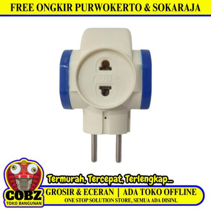 4 LB / TRM Steker Stop Kontak Colokan Serbaguna 4 IN 1 + Switch