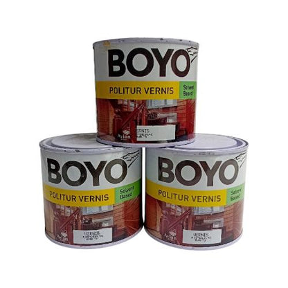 1/2 KG / BOYO Cat Vernis Kayu Wood Stain Oil Based Paint Kaleng