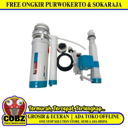 FIORENTINO Alat Perlengkapan Kloset Monoblok Dual Flush Bulat Set