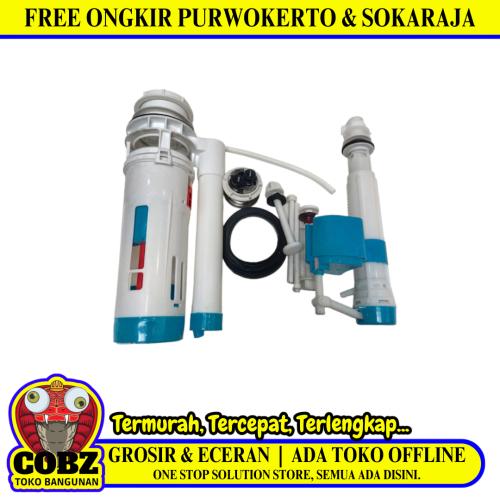 FIORENTINO Alat Perlengkapan Kloset Monoblok Dual Flush Bulat Set