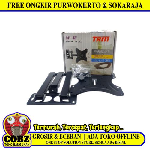 14 IN - 42 IN / TRM Wall Bracket Penyangga TV Biasa Tempel Besi Set