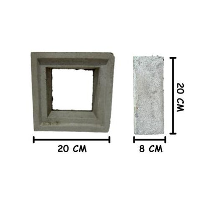 20 CM x 20 CM / BL Profil Rooster Semen Abu 1 Sisi Pcs