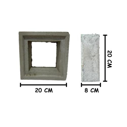 20 CM x 20 CM / BL Profil Rooster Semen Abu 1 Sisi Pcs