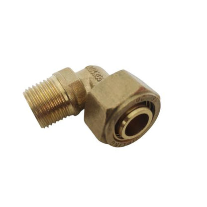 L 20 x 1/2 IN / TM Knee Selang Pex Drat Luar Ke Pipa Kuningan