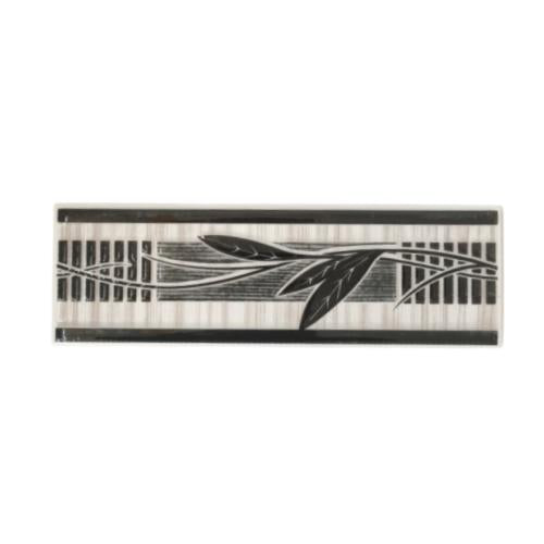 8 CM X 25 CM / NM CV571 List Keramik Dinding Kamar Mandi Black Lembar