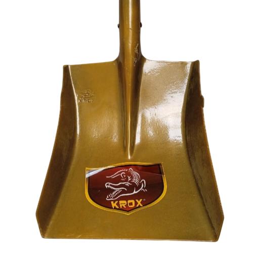 KROX Sekop Pasir Tanah Kebun Taman Proyek Plat Baja Gagang Besi