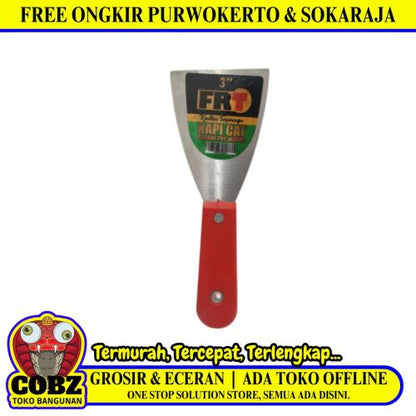 3 INCH / FRT Sekrap Kape Scrapper Cat Perata Acian Gagang Bahan