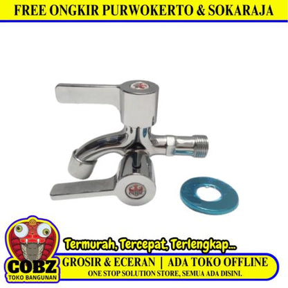 1/2 IN /COBZCBADA01 Kran Air Cabang Double Shower Mesin Cuci Stainless