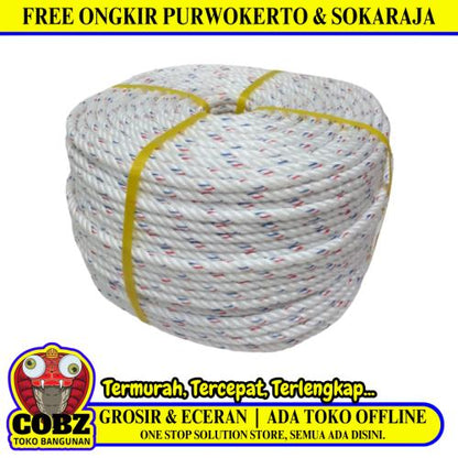 12 MM / TM Motif Tali Tambang Ikat Nylon Plastik PVC Warna KG