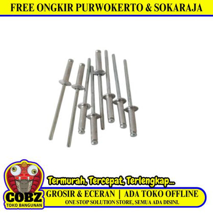 3.2 MM x 11 MM /  TM Paku Rivet Keling Tang Rivet Ecer Biji