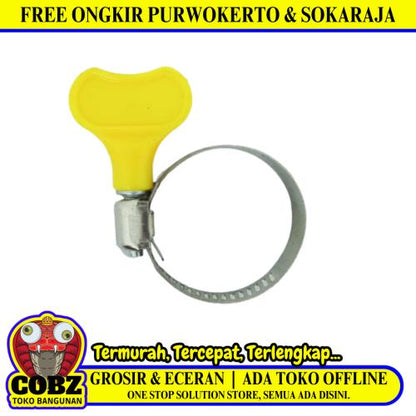 1 1/4 IN / TM Kuping PVC Klem Selang Air Gas LPG Regulator Hose Clamp Stainless