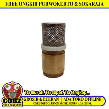 3/4 IN / ORESTE Foot Klep Valve Saringan Pipa Pompa Torrent Kuningan