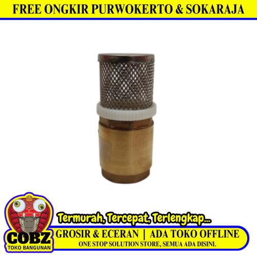 3/4 IN / ORESTE Foot Klep Valve Saringan Pipa Pompa Torrent Kuningan