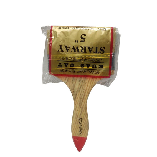 5 IN / STARWAY Kuas Cat Tembok Kayu Besi Air Acyrlic Paint Brush
