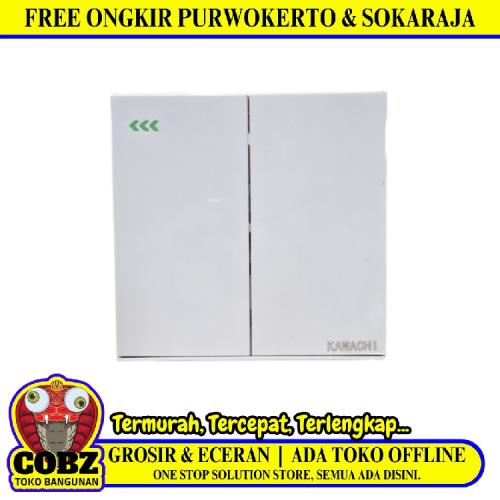 KAWACHI SW02 Saklar Ganda Double Seri 2 Gang Tanam IB Inbow Putih