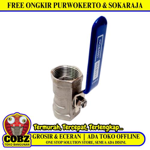 1 IN / SANKYO Stop Kran Drat Dalam Ball Valve Engkol Stainless