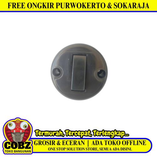 BROCO Saklar Roset Tunggal Single Engkel Tanam IB Inbow Hitam