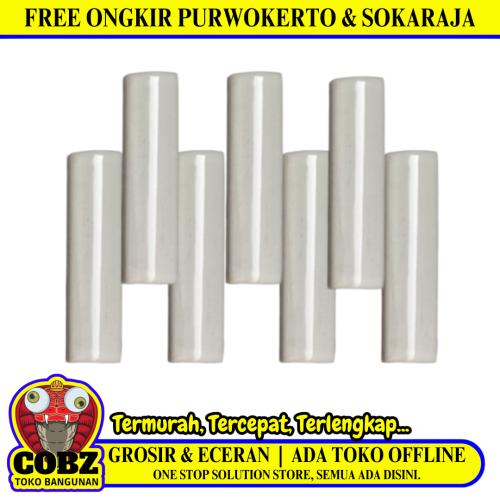 10 CM / TM Kuku Macan Bon Bon Lis Keramik Polos White Lembar