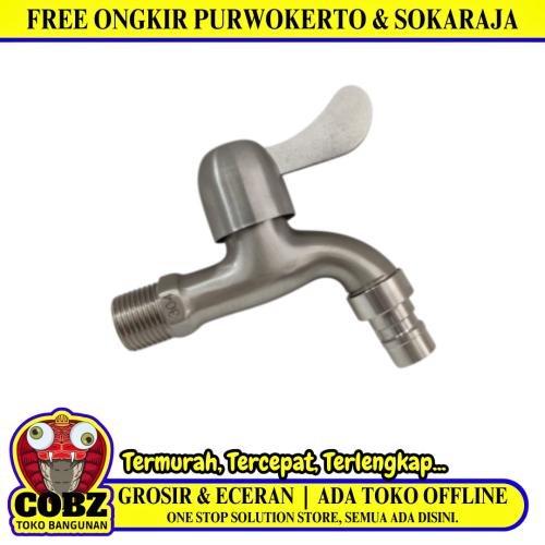 1/2 IN / FAUCET 304 Kran Air Taman Kamar Mandi Mesin Cuci Stainless