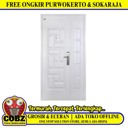 5 CM x 120 CM x 220 CM /FORTRESS PRIME 120.04 MOM & SON Pintu Baja White Set