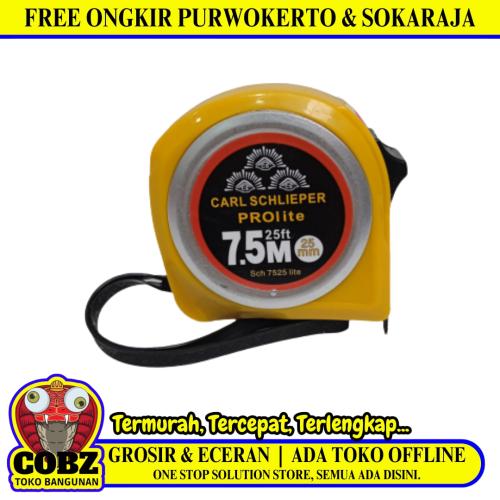 7.5 M /CARL SCHLIEPER Meteran Alat Ukur Tukang Bangunan Measuring Tape