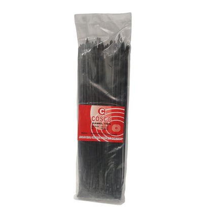 3.6 MM x 300 MM / COSCO Kabel Cable Ties Tali Ripet 30 CM Hitam Pack