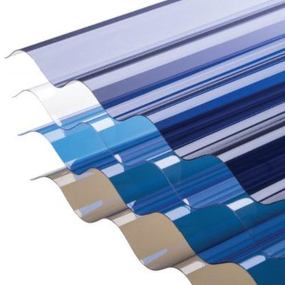 0.8 MM x 86 CM x 3.6 M / SOLARTUFF ROMA Atap U PVC Gelombang Bulat Blue Lembar