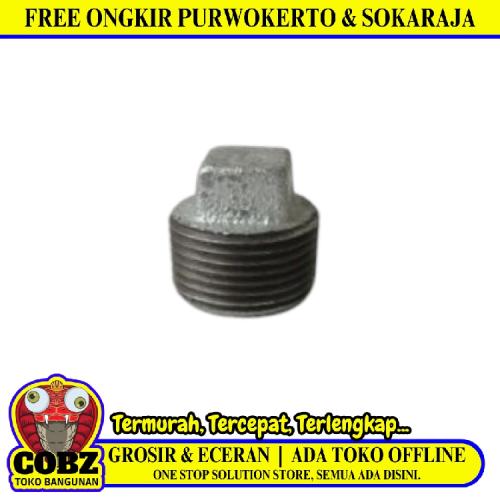 1 IN / G Plug Cap Tutup Dop Drat Luar Sambungan Fitting Pipa Besi