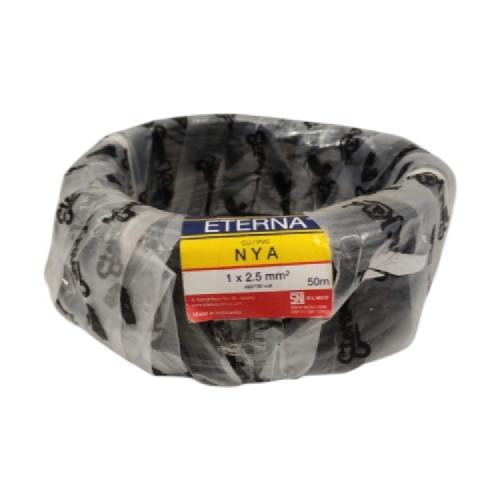 1 INTI x 2.5 MM / TM NYA Tunggal Kabel Tembaga SNI Hitam Per Meter