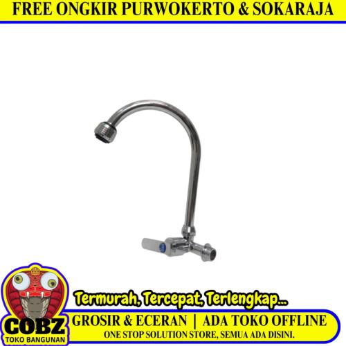 1/2 IN / CAB 02 Kran Angsa Sink Bak Cuci Piring Tembok Stainless