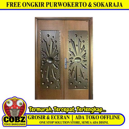 5 CM x 150 CM x 230 CM / FORTRESS GLX 150.02 DOUBLE Pintu Kamar Mandi Baja Set