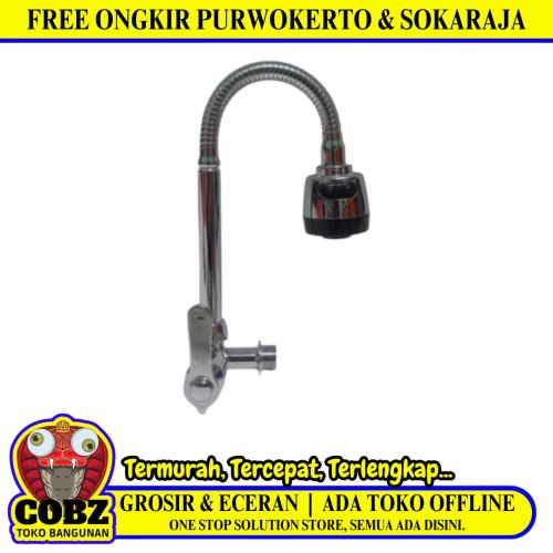 1/2 IN / FIONI FKA1870 Kran Angsa Fleksibel Sink BCP Tembok Stainless