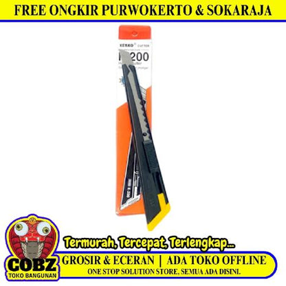 KENKO K200 Pisau Cutter Pemotong Kertas Utility Heavy Duty Blade Kecil