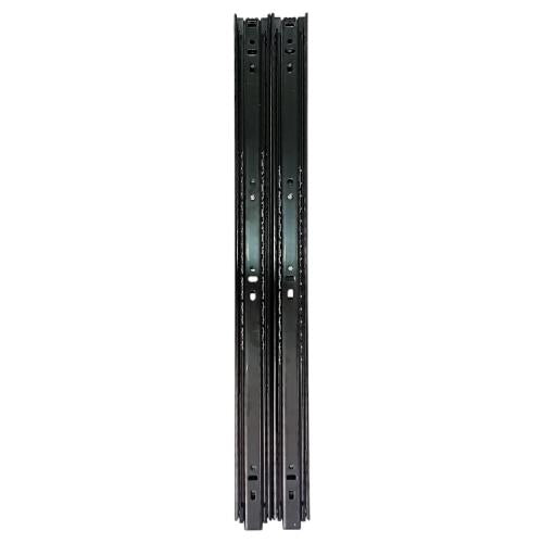 50 CM / HUBEN Rel Laci Roda Drawer Slide Single Track Hitam Set