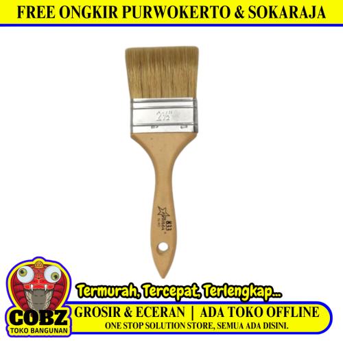 2 1/2 IN / PRIMA 833Kuas Cat Tembok Kayu Besi Air Acyrlic Paint Brush