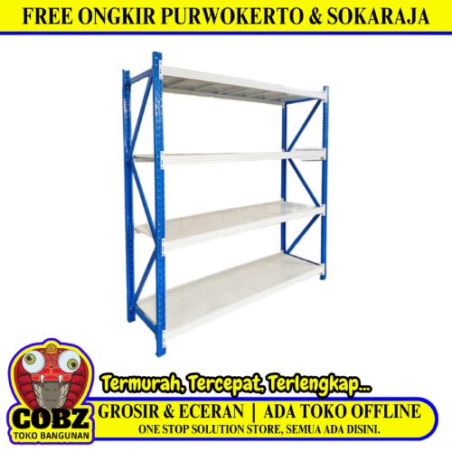 LB 60 CM x L 200 CM x T 200 CM / TM RD 33 Rak Gudang Susun Industri Biru Cream Set