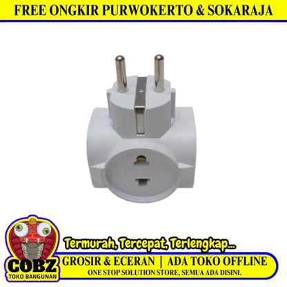 4 LB / MIKOTEK MT7899K Steker Stop Kontak Colokan Serbaguna 4 in 1