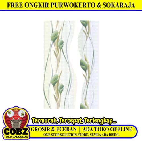 25 CM x 40 CM / UNO 25071 Keramik Dinding Kamar Mandi Glossy Green Dus